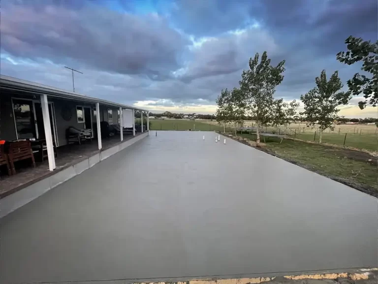 Huge shed slab installed in a residential concreting project in Perth WA.