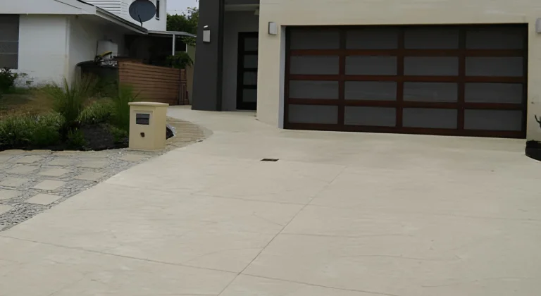 Liquid limestone installed in a residential driveway in Perth WA.