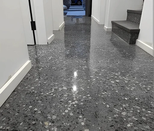 Beautifully polished concrete in a residential living room in Cockburn WA.